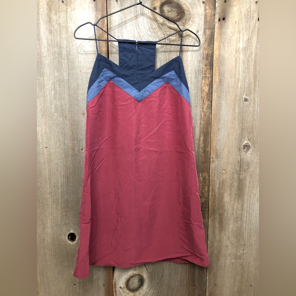 Abercrombie & Fitch Racerback Mini Dress in Marroon Wine Blue Size Small